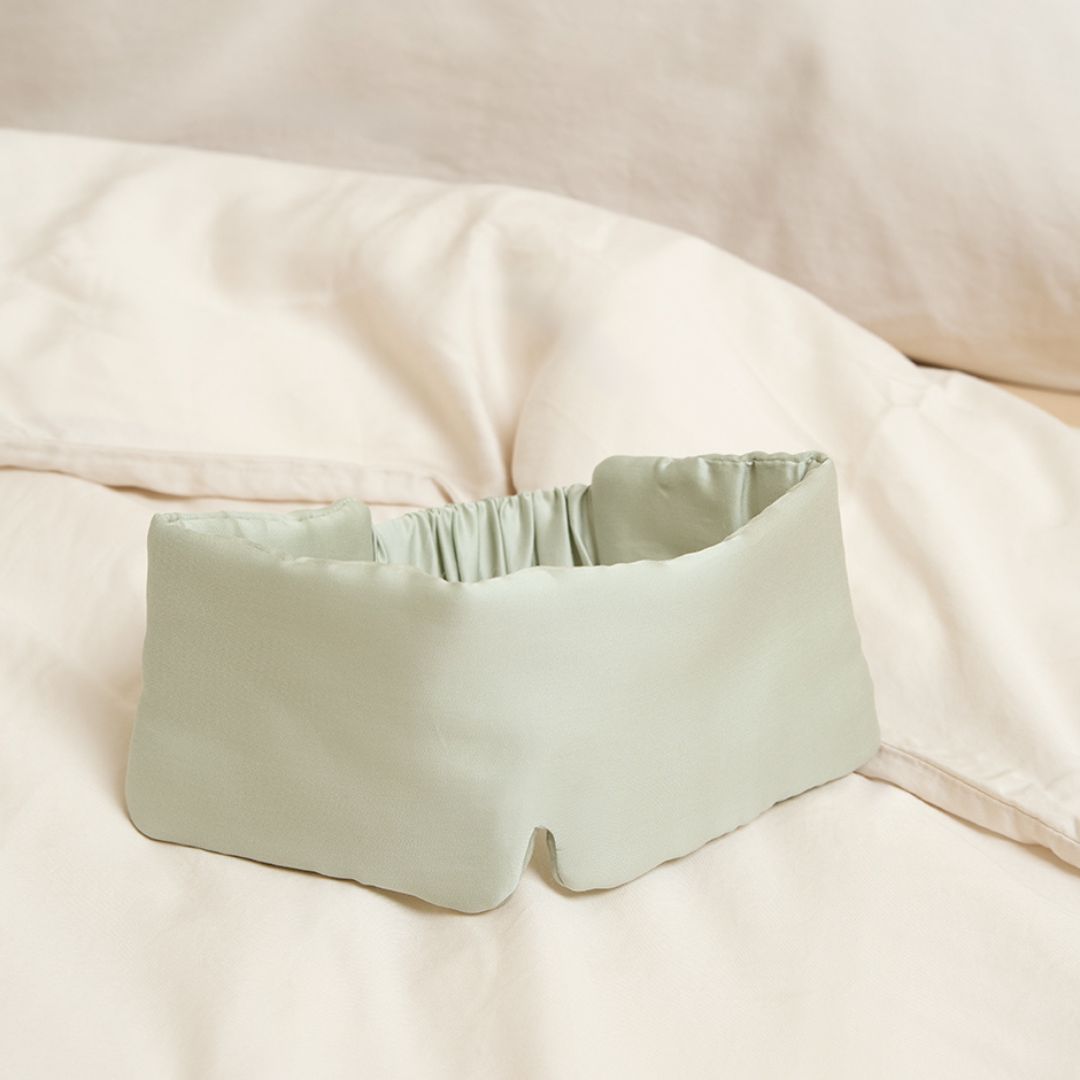 TENCEL™ - Sateen Slaapmasker Grijs Groen S/M